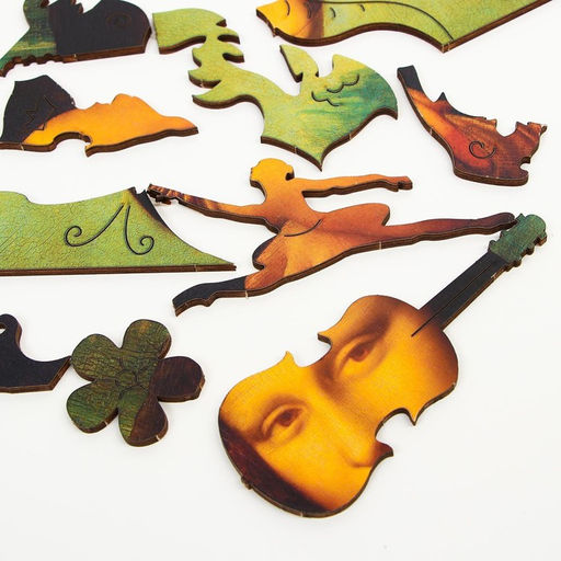 Деревянный пазл. Леонардо да Винчи Мона Лиза с предсказанием - Puzzle фото 5