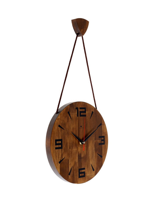 Часы настенные, интерьерные, бесшумные, d-30 см, дерево на подвесе