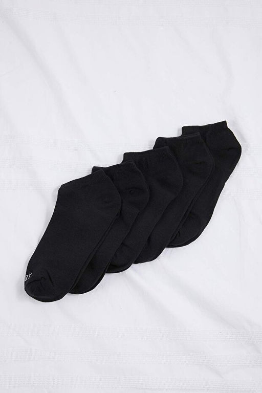 Siyah Bask_l_ 5li Paket Patik Boy Un_sex _orap TMNSS26CO00008 - Trendyolmilla фото 2