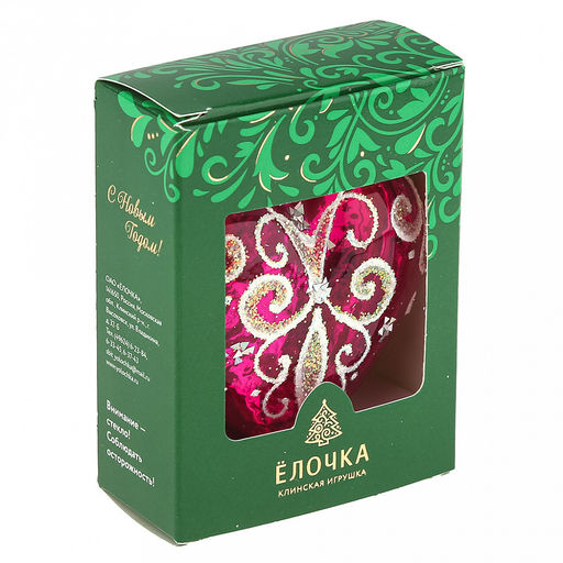 Елочная игрушка сердечко стеклянная Элегия h6,5см, ручная художественная роспись, цвета микс, подарочная упаковка (Россия) - Домашняя мода фото 10