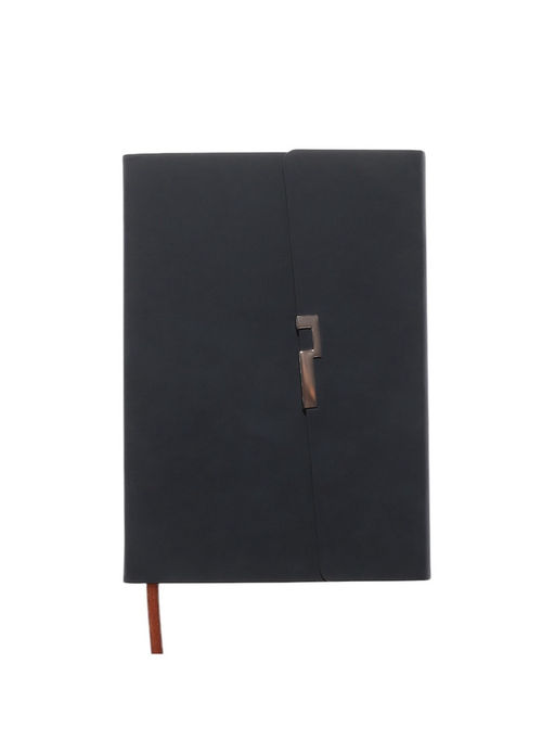 Ежедневник недатированный формат А5, с клапаном, 96 листов, линия, пвх, серый