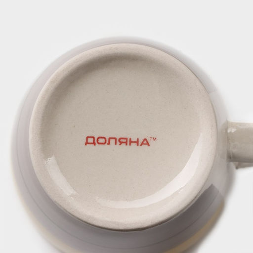 Кружка керамическая Доляна Подсолнух, 360 мл, цвет зелёный фото 4