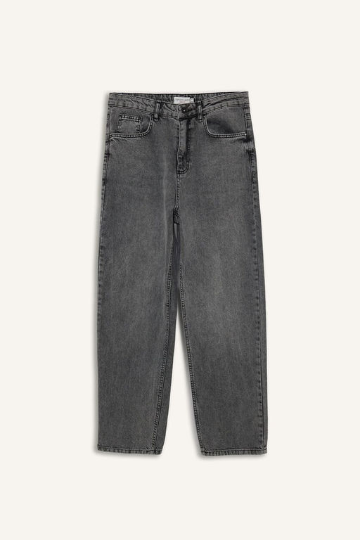 Джинсовые брюки Baggy Fit с широким узором и нормальной талией, широкие брюки - Defacto фото 20