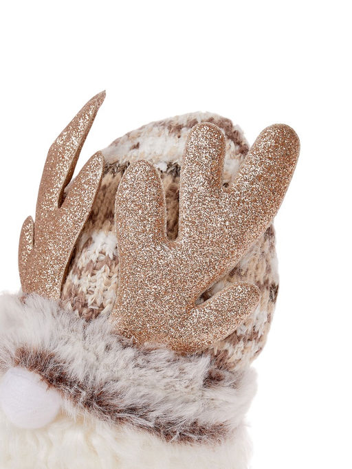 Фигура текстиль «Гном лосяш» 33 см, 1 LED, от батареек AG13×3, свечение тёплое белое