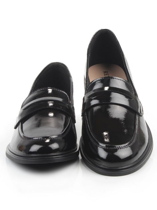 03-DCO142-2 BLACK Лоферы женские (натуральная кожа)