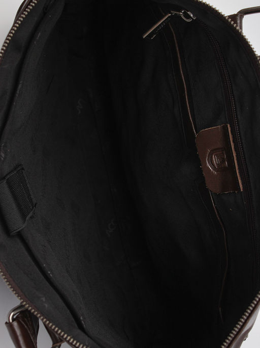 LACCOMA портфель VIN33665-коричневый натуральная кожа хлопок  фото 6