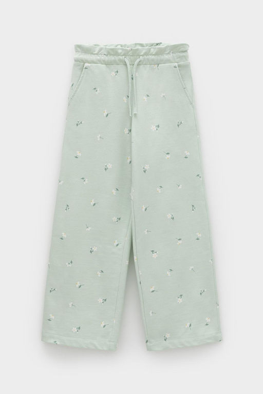 КР 400798/пастельно-зеленый,милые цветочки к545 брюки для дев - Crockid фото 2