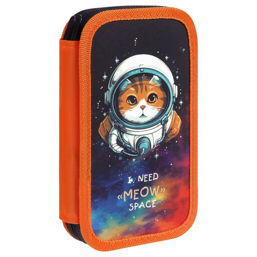 Пенал 2 отд. 190*110мм, ArtSpace "Meow Space" (ПК2_59981) soft-touch, ламинация