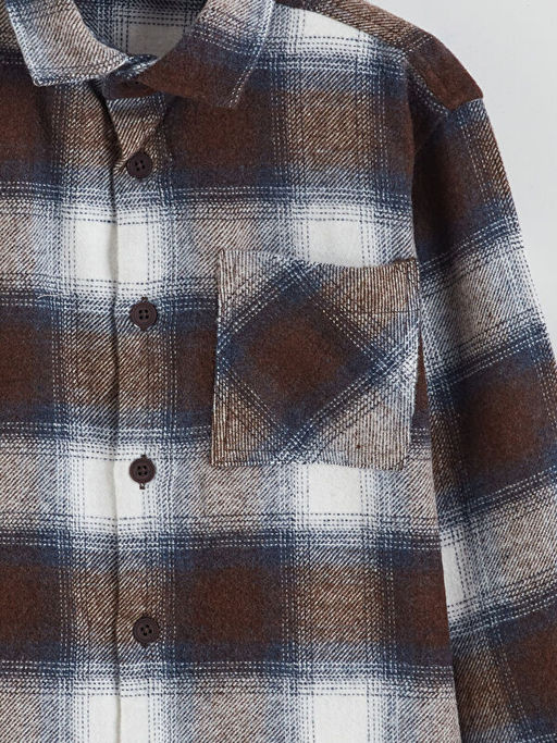 Uzun Kollu Ekose Erkek ?ocuk G?mlek