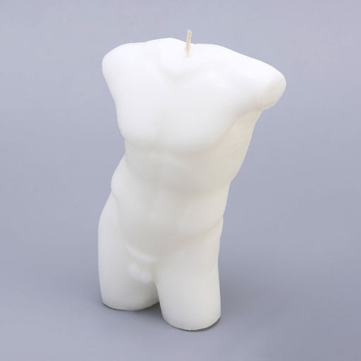 Свеча декоративная «Силуэт мужчины», 12×7.5 см, белая