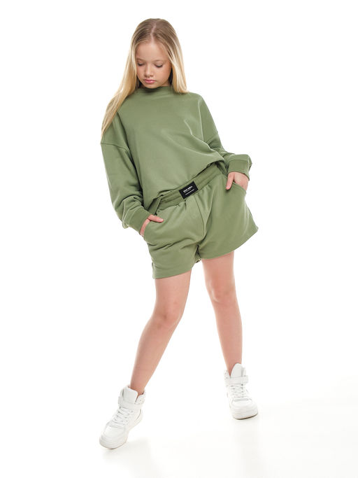 Свитшот базовый однотонный 22-7664 красный - Mini maxi фото 14