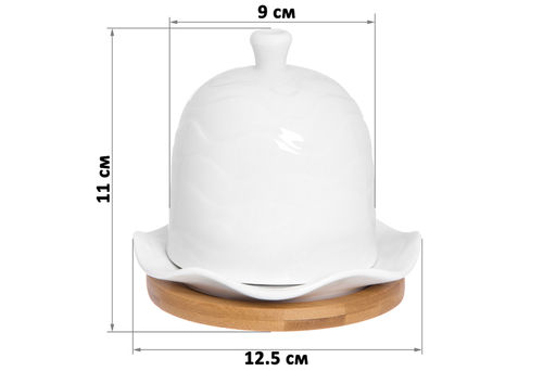 Подставка п/лимон 12,5*12,5*11 см Айсберг волны на дер. подставке - Elan gallery фото 2