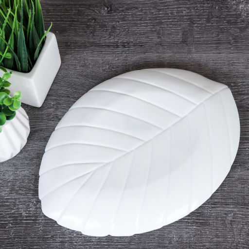 Цена за 1 шт. Тарелка 228 мм Лист / FLSHYP90 (WHITE) /уп 36/ - ГалеонТрейд фото 2