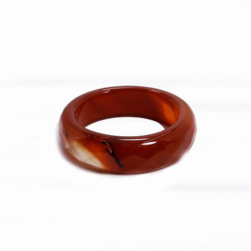 Кольцо из камня УЦЕНКА Сердолик для изобилия и процветания магнит для денег размер 16-19мм