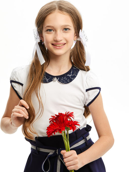 Блузка белый 202230609 - Nota bene фото 15