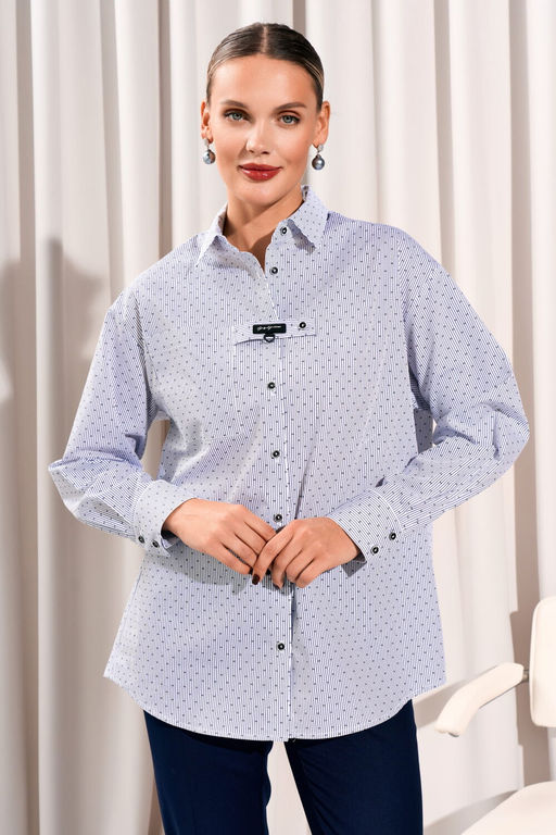 Рубашка LISSANA 5037 белый синий