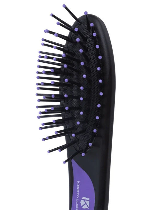 Kristaller Расчёска массажная для волос / Классик мини 8580, пластик, 13,8 см, черный