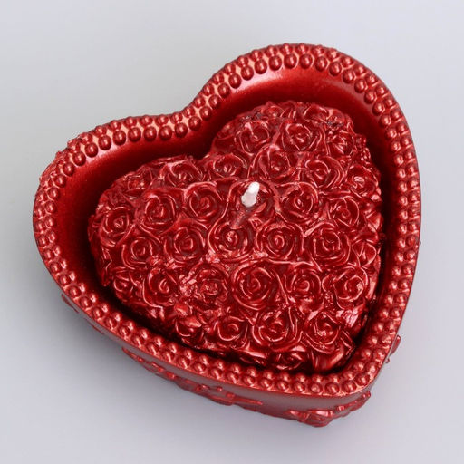 Свеча декоративная «Сердце», 9×4.5 см, рубин