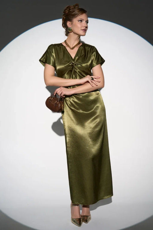 Платье Иола (олива) - Эльза фото 10