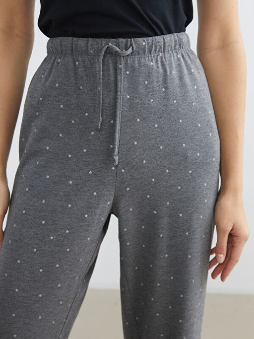 Beli Lastikli Puantiyeli Kad?n Pijama Alt?