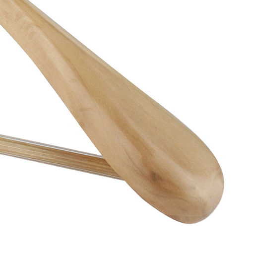 VAL 19708S2 Набор вешалок дерев., 2 шт., с расшир. плеч. и переклад., 44.5*23*5.8 см, натур. цвет, шт - Valiant фото 3