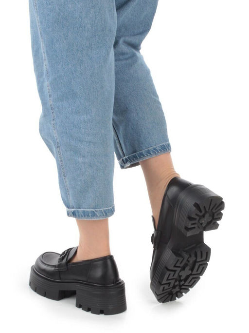 03-C1805-1 BLACK Лоферы женские (натуральная кожа)