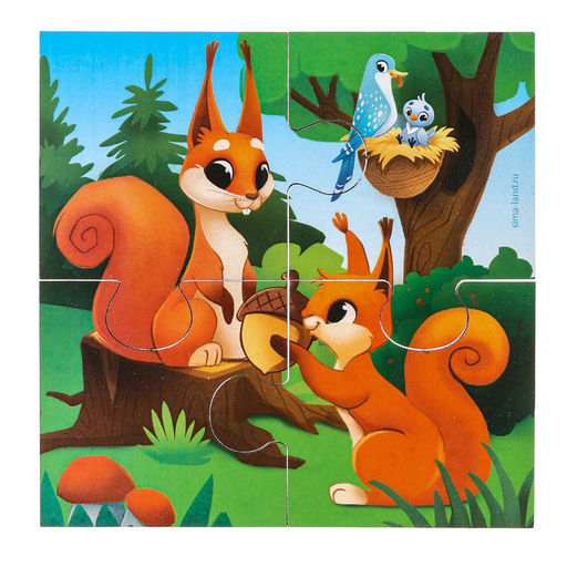 Пазлы «Лесные звери»