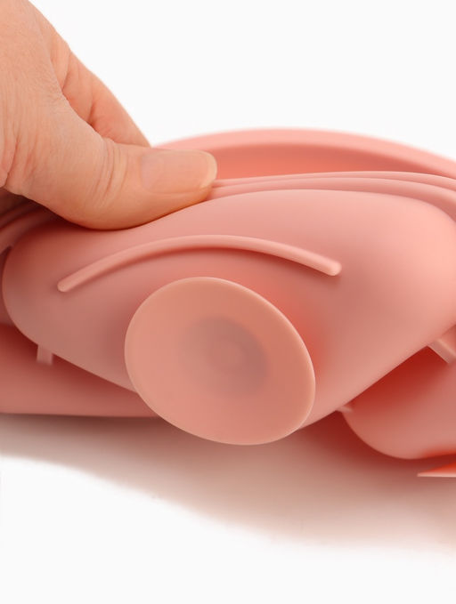 Тарелка детская секционная с ложкой и вилкой, 3 секции, розовый, Mum&Baby