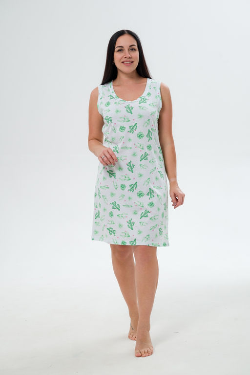 Ночная сорочка женская из кулирки Мария кактус - Амадэль фото 6