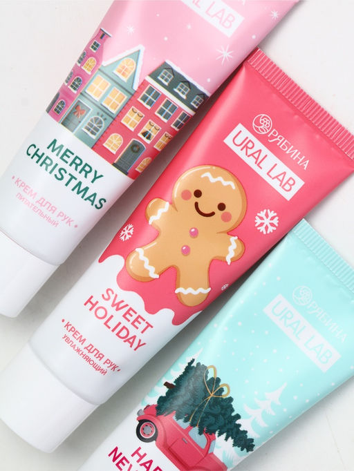Крем для рук, новогодний набор 3 шт. ? 30 мл, нежная забота, URAL LAB  фото 5