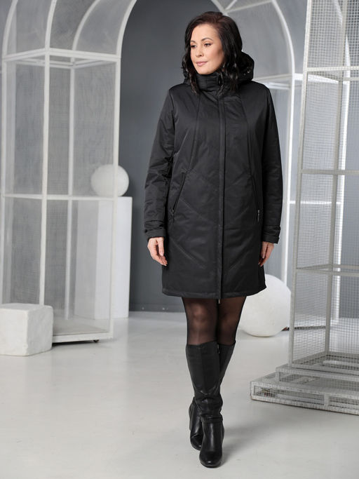 25119 Плащ утепл. черный