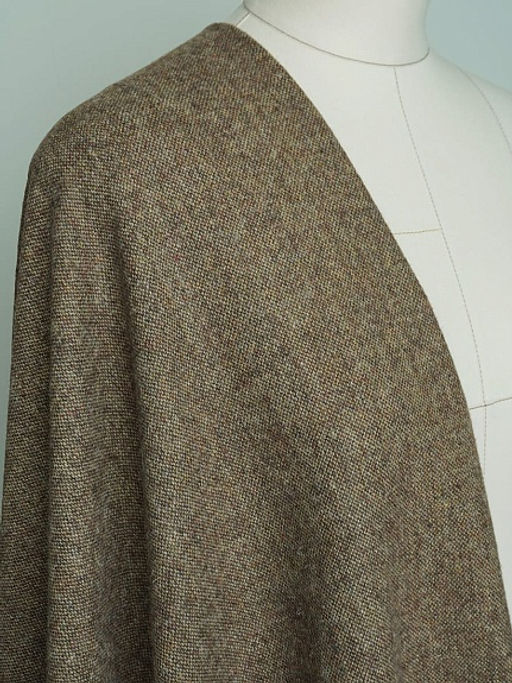 Шерсть пальтово-костюмная Твид цв.Бежево-коричневый, СОРТ2, ш.1.5м, шерсть-50%, п/э-50%, 340гр/м.кв - Купава фото 2