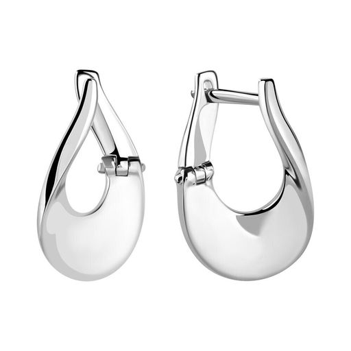 Серьги из серебра без вставки, Л-12220