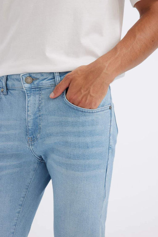 Джинсовые брюки Sergio Regular Fit Normal Mold с нормальной талией и зауженными штанинами - Defacto фото 8