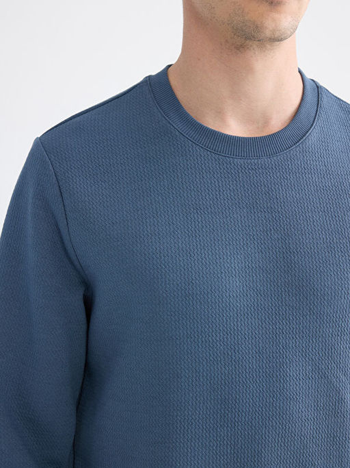 Bisiklet Yaka Erkek Sweatshirt