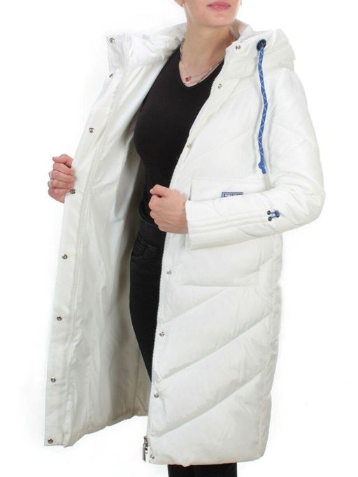 9190 WHITE Пальто зимнее женское EVCANBADY (200 гр. холлофайбера) - Fashion фото 9
