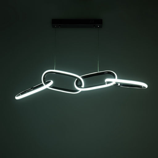 Светильник с ПДУ «Меган» 4хLED 45 Вт 3000-6000К черный хром 89×18×23-123 см