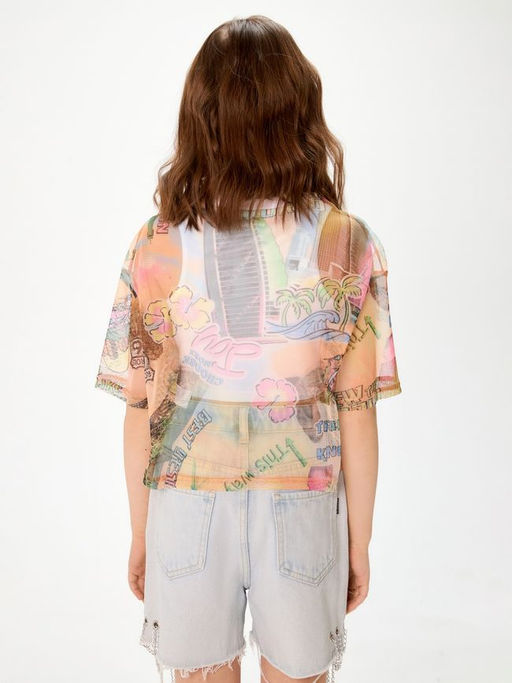 ACOOLA / Блузка детская для девочек Chaika набивка  фото 4