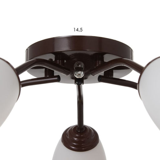 Люстра «Оникс» BayerLux 5×15 Вт E27, коричневый, 52×52×15 см