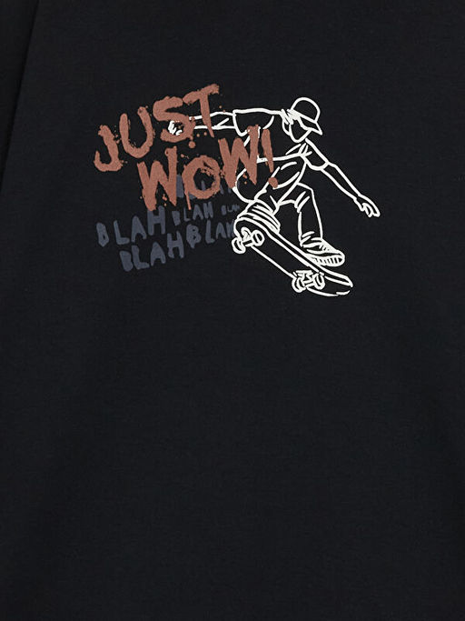 Oversize Kap??onlu Erkek ?ocuk Ti??rt - Waikiki фото 2