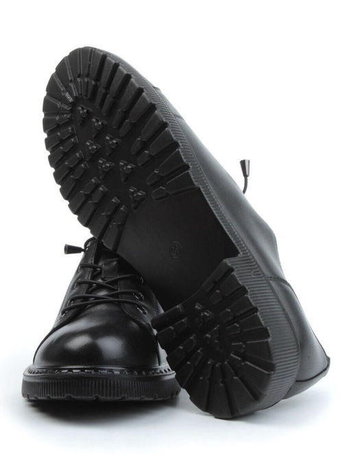 03-DHL153-1 BLACK Полуботинки женские (натуральная кожа)