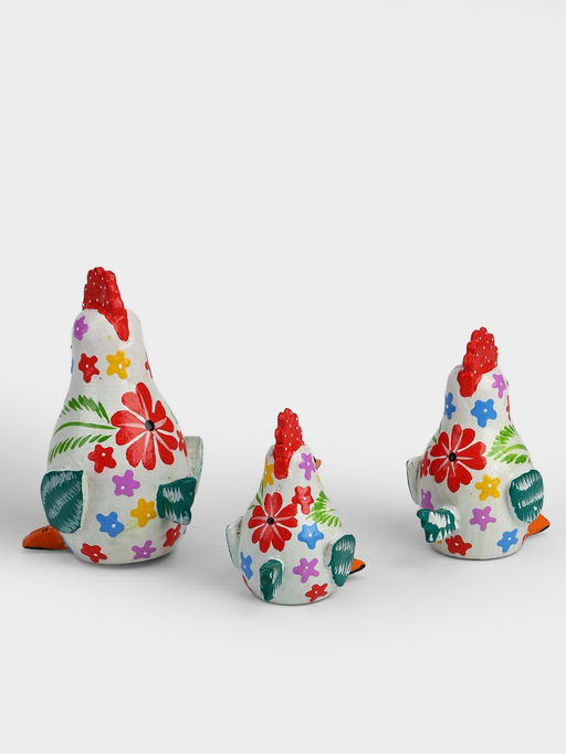 Сувенирный набор Курочки, 12 см, 10 см, 8 см, дерево