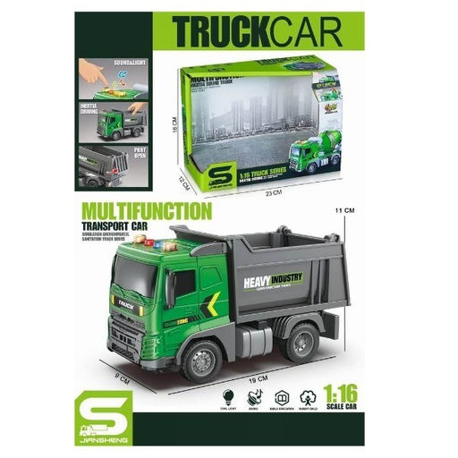 Самосвал инерционный 19*11*9см (Y8437674) свет, звук, подвижные детали, в коробке