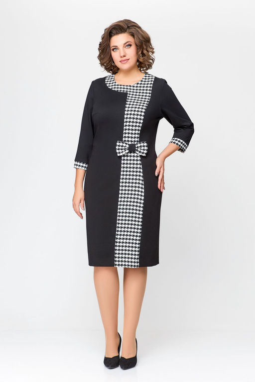 Блуза Swallow 803.2 черный+серебряный узор фото 964