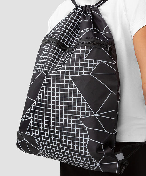 Рюкзак для обуви с принтом черный Button Blue  фото 7