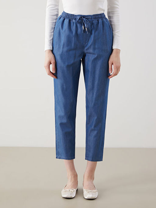 Beli Lastikli Carrot Fit Kad?n Jean Pantolon