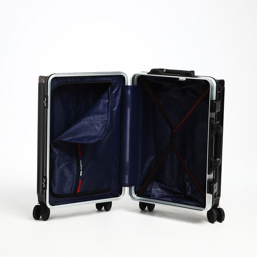 Чемодан малый 20, отдел на молнии, 2 кодовых замка, 4 колеса, крючок, цвет чёрный - Simaland фото 9