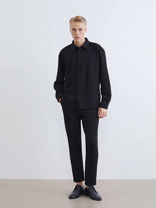 Regular Fit ?izgili Erkek G?mlek