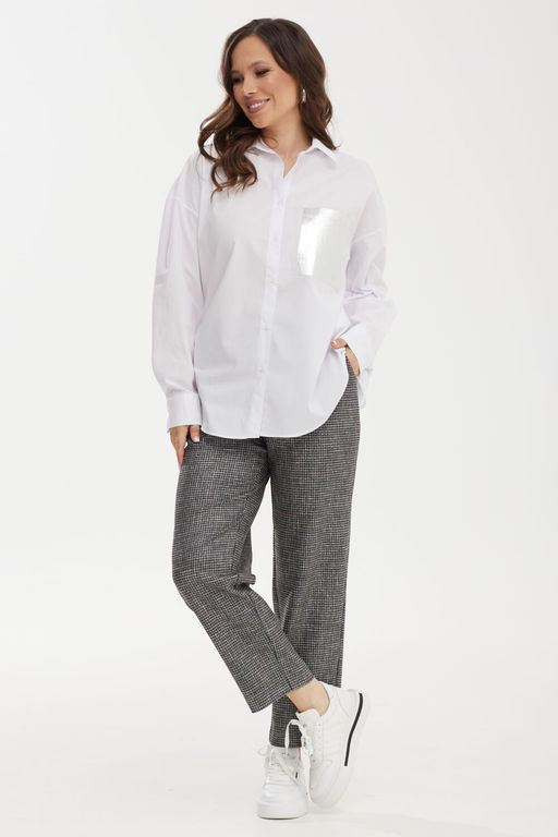 Костюм Magia mody 2458 белый+ серый