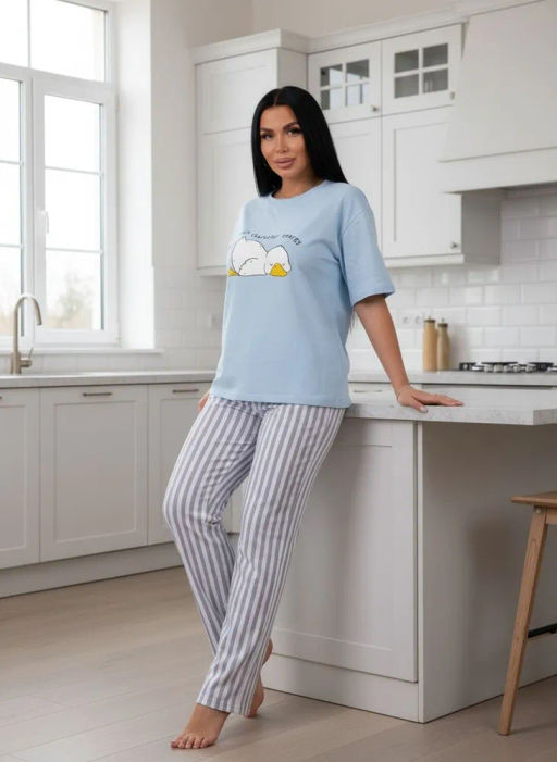 Пижама Утя, трикотаж - Малина фото 3